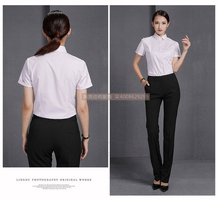 女士V領商務襯衣 優質女士商務襯衣-產品圖13